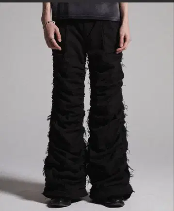 [ GRANCY ] 셔링 데미지 디자인 코튼 팬츠 M