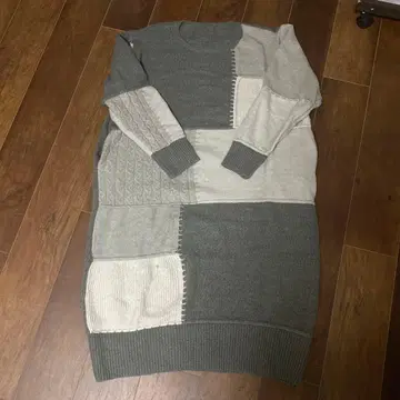 안티카 패치워크 니트 원피스