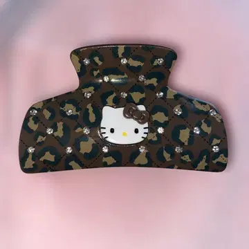 HELLO KITTY 헤어 클립 레오파드 무늬 LOWRYS FARM