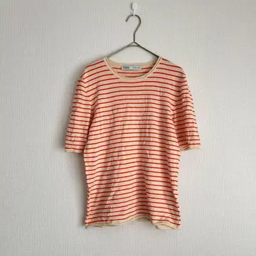 자라 반팔 보더 T셔츠 티셔츠 L 빅 사이즈 a1429