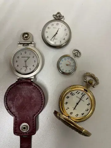 회중시계 4개 세트 클래식 디자인