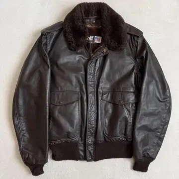 70s Schott 44 가죽 플라이트 자켓 브라운 A-2