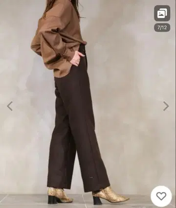 택 포함 새상품 CIEL'AIR 팬츠 브라운 M 여성용