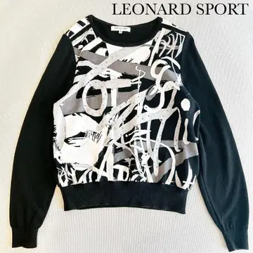 LEONARD SPORT 그래픽 긴팔 스웨터 40