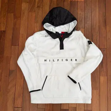 HILFIGER 플리스 자켓 XL 화이트/블랙