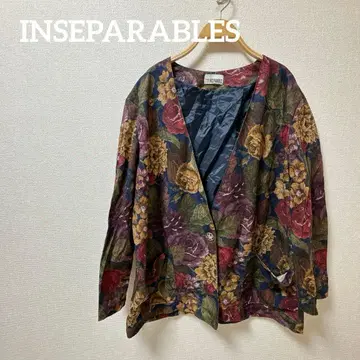 새상품급 INSEPARABLES 꽃무늬 테일러드 자켓 레트로