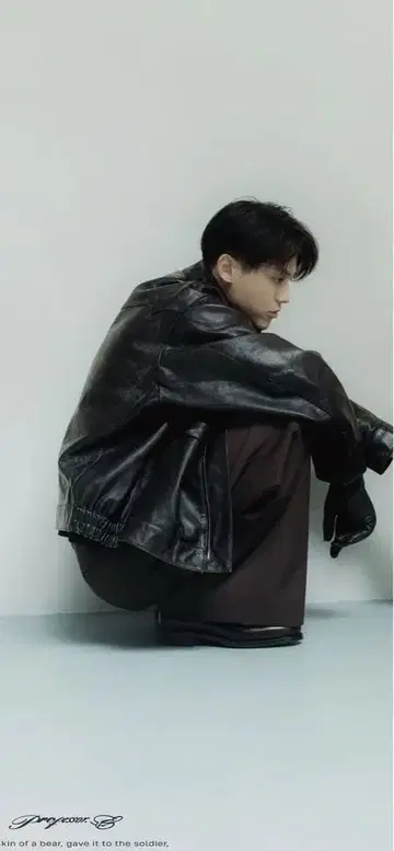 Groovy professorE 콜라보 가죽 블루종