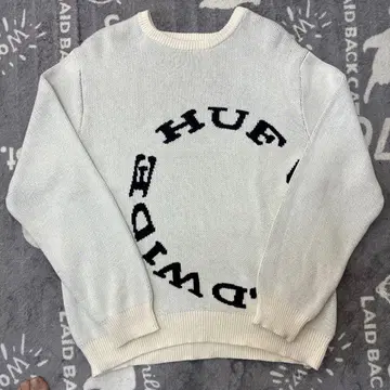 HUF 아이보리 크루넥 스웨터 L