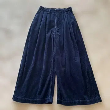 그랑마마도터 2 두꺼운 코듀로이 와이드 팬츠 네이비