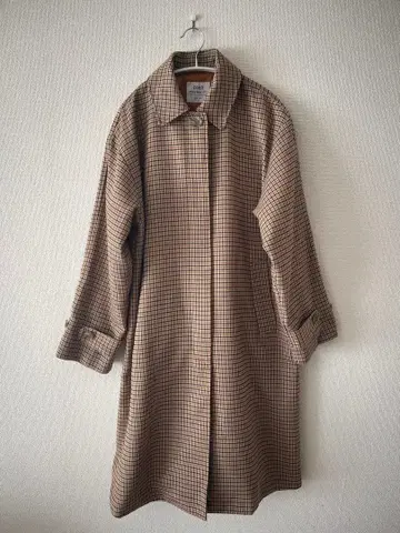 COEN 체크 무늬 롱 코트 FREE 사이즈