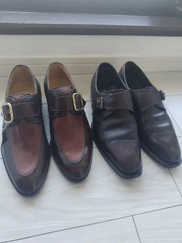 다크 브라운 버클 달린 드레스 신발 24cm