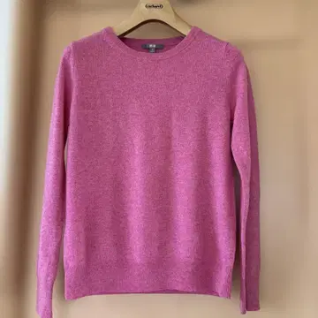 미사용 새상품 유니클로 캐시미어 100 핑크 니트 스웨터 긴팔