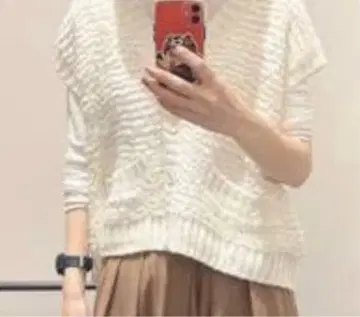 niko and 루프 니트 베스트 화이트