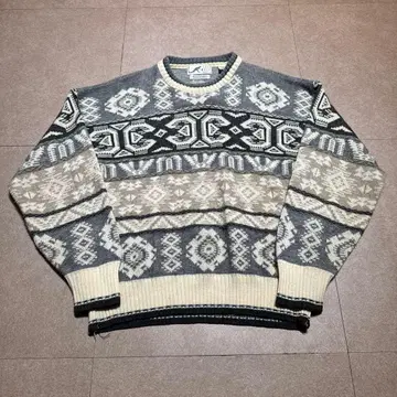 LES MUES PARIS 스웨터 니트 올 패턴 이탈리아제 빈티지 M