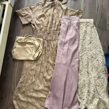 안데뮤 원피스와 머메이드 스커트 2개 3종 세트