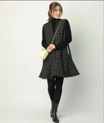 Apuweiser-riche 트위드 페플럼 미니 원피스 1