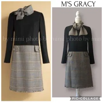M'S GRACY*WEB 게재*스카프 포함 긴팔 원피스