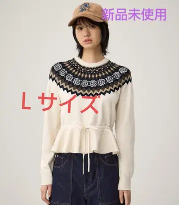 GU 록 페플럼 니트 풀오버