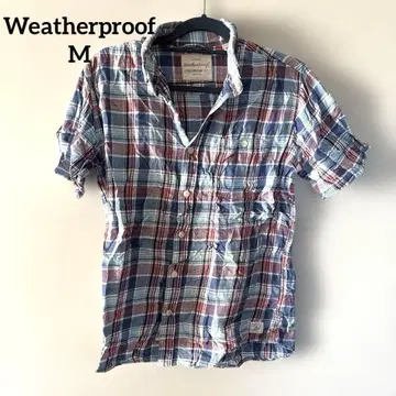 Weatherproof 체크 무늬 반팔 셔츠 M