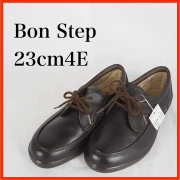 O6589 새상품 Bon Step 가죽 신발 23cm 4E 브라운