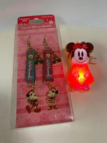 도쿄 디즈니 리조트 크리스마스 스트랩 라이트 미키 미니 2014