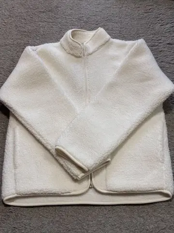 무인양품 화이트 플리스 자켓