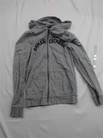 아르마니 익스체인지 지퍼 후드티 그레이 계열 남성용 XS