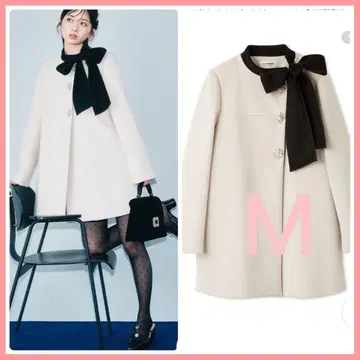 미개봉 신상 [L.B CANDY STOCK] A라인 비쥬 리본 코트