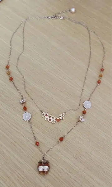 axes femme 2 목걸이 허니포트 꽃 디자인