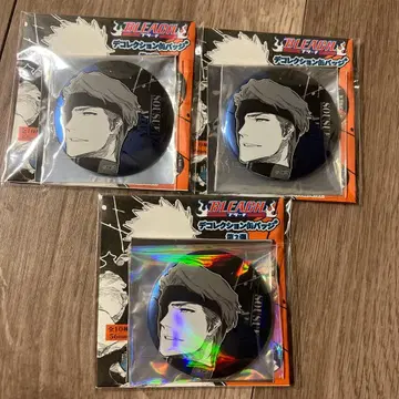 BLEACH 데 컬렉션 캔뱃지 아이젠 소스케 3점