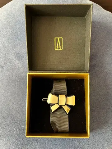 ALEXANDRE DE PARIS 헤어 클립 [ 리본 화이트 ]