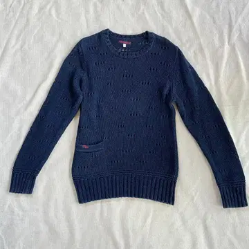 블루블루 BLUE BLUE 인디고 코튼 풀오버 니트 1