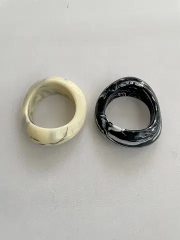 뱅글 - 블랙/화이트 (2세트)