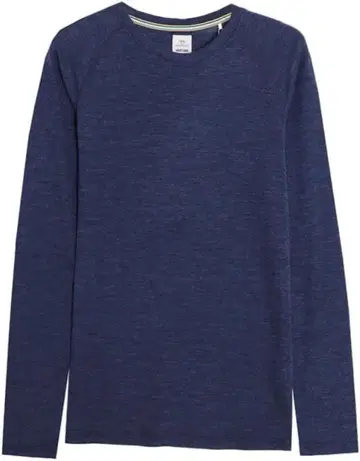 M 100% 메리노울 긴팔 티셔츠 롱T 등산 베이스 레이어