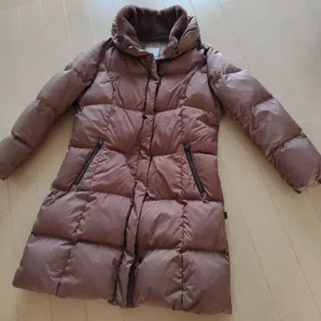 CROCODILE 크로커다일 브라운 롱 다운 코트 새상품급