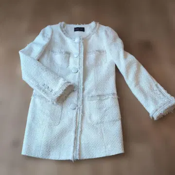 JUSGLITTY 노카라 자켓 사이즈 1 화이트