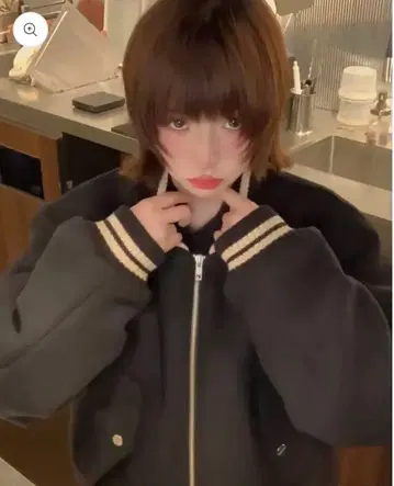 오버 사이즈 블랙 집업 자켓