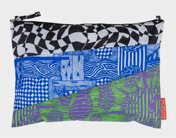 수잔벨 테라조 타셀라 블루 L 파우치