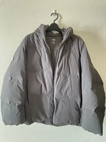 UNIQLO 후드 부착 다운 자켓 XXL 그레이