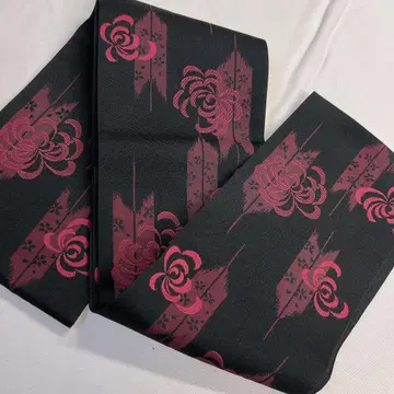 워셔블 기모노 반폭 오비 야가스리 작은 꽃 란기쿠 기모노 112tz