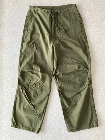 BEAMS 브러쉬 오버 팬츠 올리브 사이즈 S