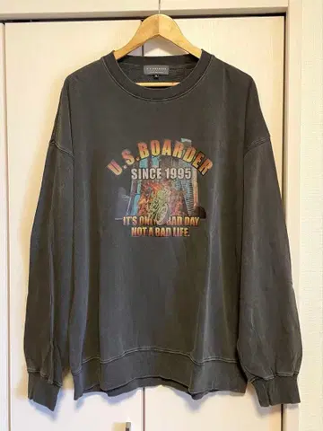 U.S.BOARDER 트레이닝복 맨투맨 빈티지 피그먼트 가공