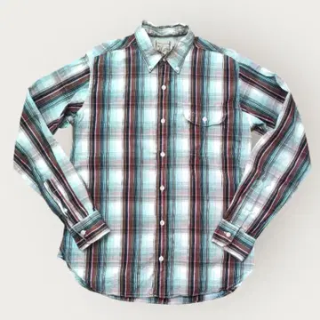 Hang 체크 무늬 긴팔 셔츠 일본제