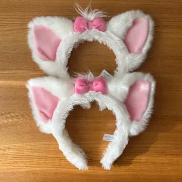 마리 머리띠 화이트 핑크