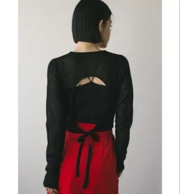 STYLEMIXER 백 오픈 숏 니트