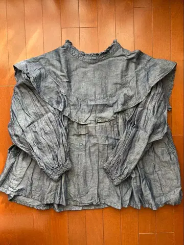 nest Robe 프릴 달린 셔츠 F 다크 블루