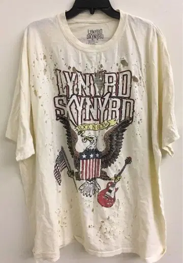 LYNYRD SKYNYRD T셔츠 데미지 가공 원사이즈