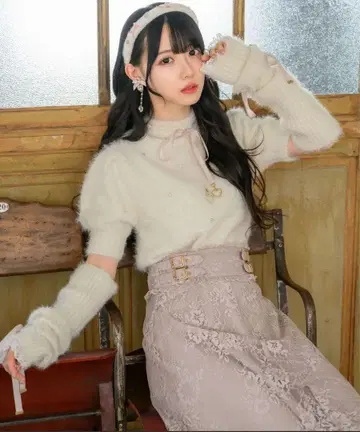 ROJITA 암워머 포함 샤기 니트