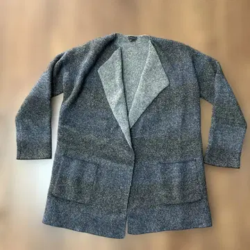 테리 울 혼방 오픈 프론트 가디건 S