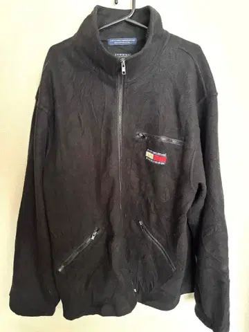 [ TOMMY HILFIGER ] 블랙 플리스 자켓